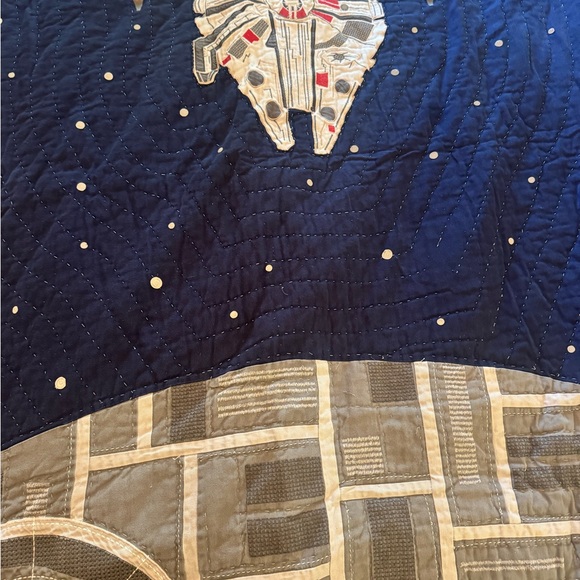 Star Wars x Pottery Barn Kids Millennium Falcon Quilt Sham Sheet Full Queen - Picture 9 of 9